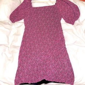 Ruche side flower dress.